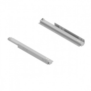 GUIA AMORTIGUADA PARA ESTANTE EXTRAÍBLE 44HX480L. GRIS. PARA BALDAS DE 16/19mm. EXTRACCION TOTAL. 30KGS.