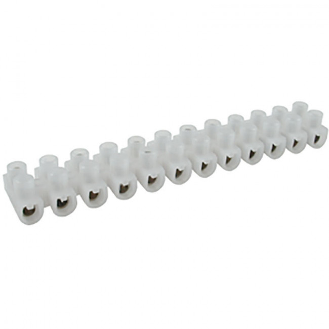 REGLETA DE CONEXIÓN ELÉCTRICA. MULTIPOLO. PLÁSTICO. BLANCO. SECCIÓN 6MM