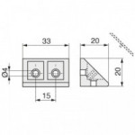 ENSAMBLE ANGULAR JADE 33X20 PLASTICO GRIS ENSAMBLE ANGULAR JADE 33X20 PLASTICO GRIS