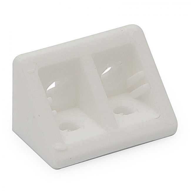 TAPA PARA ENSAMBLE ANGULAR JADE. PLÁSTICO. BLANCO. TALADROS DIÁMETRO 4MM MM. 33 X 20 MM