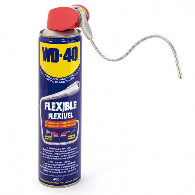 LUBRICANTE MULTIUSOS. AEROSOL. CÁNULA FLEXIBLE. CAPACIDAD 400 ML - WD-40