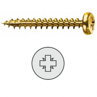 TORNILLO ROSCA MADERA GS. POZIDRIV. LATONADO - ABC SPAX-S