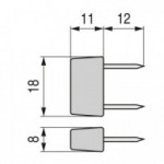 TOPE DOS PUNTAS CHAD MARRON (100U)