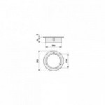 ARO PASACABLE SIN TAPA PARA EMBUTIR 48mm PLASTICO GRIS CASQUILLO RESPIRADOR COLCHON H15