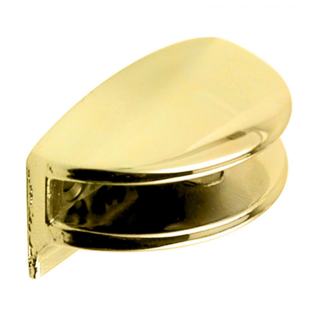 SOPORTE MEDIA LUNA PARA CRISTAL 6 MM ORO