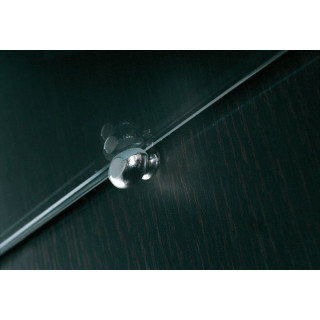 SOPORTE ESTANTE DREAM PIV.5 NIQUEL CON GOMA  CON GOMA TRANSPARENTE. PARA CRISTAL. 2