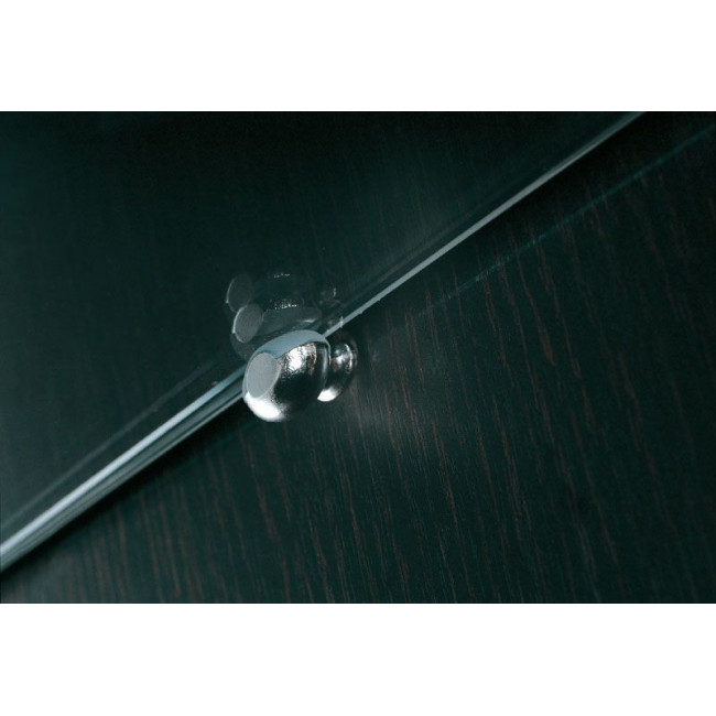 SOPORTE ESTANTE DREAM PIV.5 NIQUEL CON GOMA  CON GOMA TRANSPARENTE. PARA CRISTAL.