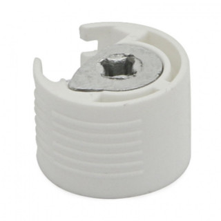 SOPORTE CAZOLETA EXCÉNTRICA BIBO Ø20 PARA ESTANTE DE 25 MM