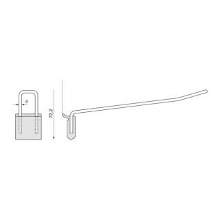 ENGANCHE COLGADOR DOBLE PARA EXPOSITOR. ALUMINIO-HIERRO. PLATA MATE / CROMO - ZOBAL 2
