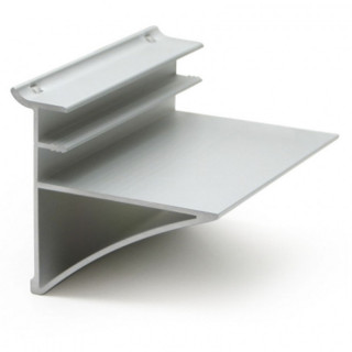 SOPORTE DE ESTANTE. ALUMINIO. PLATA MATE. TABLERO DE 25 MM. ESCUADRA DE APOYO - ZOBAL