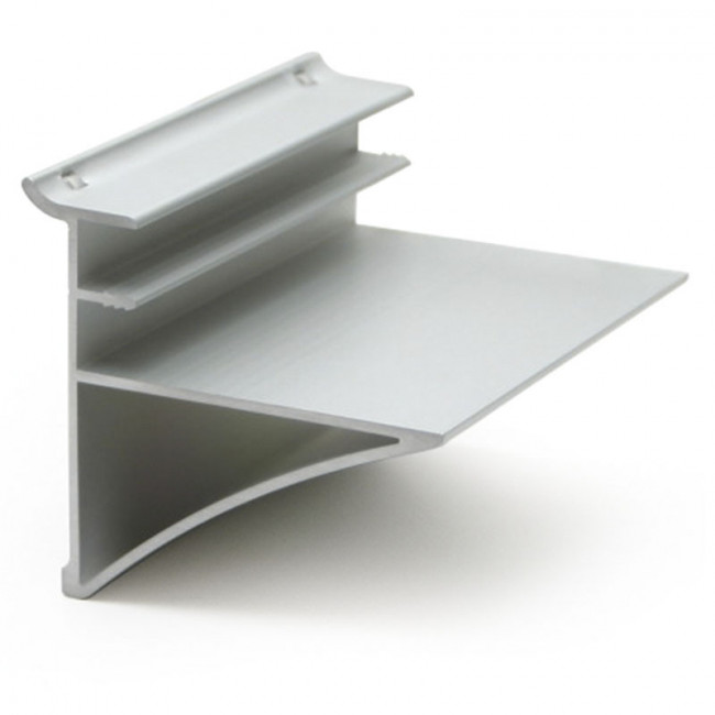 SOPORTE DE ESTANTE. ALUMINIO. PLATA MATE. TABLERO DE 25 MM. ESCUADRA DE APOYO - ZOBAL
