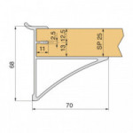 SOPORTE DE ESTANTE. ALUMINIO. PLATA MATE. TABLERO DE 25 MM. ESCUADRA DE APOYO - ZOBAL
