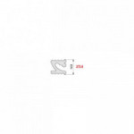 PERFIL SOPORTE EMBUTIR PLATA MATE 3,5M  (VENTA EN BARRAS DE 3,5mts.)