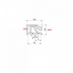 PERFIL SOPORTE SUPERIOR A PLATA MATE 3,5M.