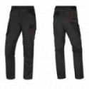 PANTALÓN DE TRABAJO M2PA3STR. MULTIBOLSILLO. RODILLAS PREFORMADAS. GRIS/NEGRO/ROJO - DELTA PLUS ROPA BICOLOR GRIS ROJO T