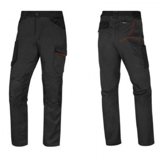 PANTALÓN DE TRABAJO M2PA3STR. MULTIBOLSILLO. RODILLAS PREFORMADAS. GRIS/NEGRO/ROJO - DELTA PLUS ROPA BICOLOR GRIS ROJO T