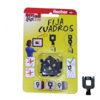 BLISTER FIJACUADROS FISCHER NEGRO(8ud) (Soportan 8 kgs de peso)