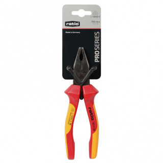 ALICATE UNIVERSAL AISLADO PROSERIES VDE. 1000 V. ACERO ESPECIAL. DIN ISO 5746. LONGITUD 180MM - RATIO