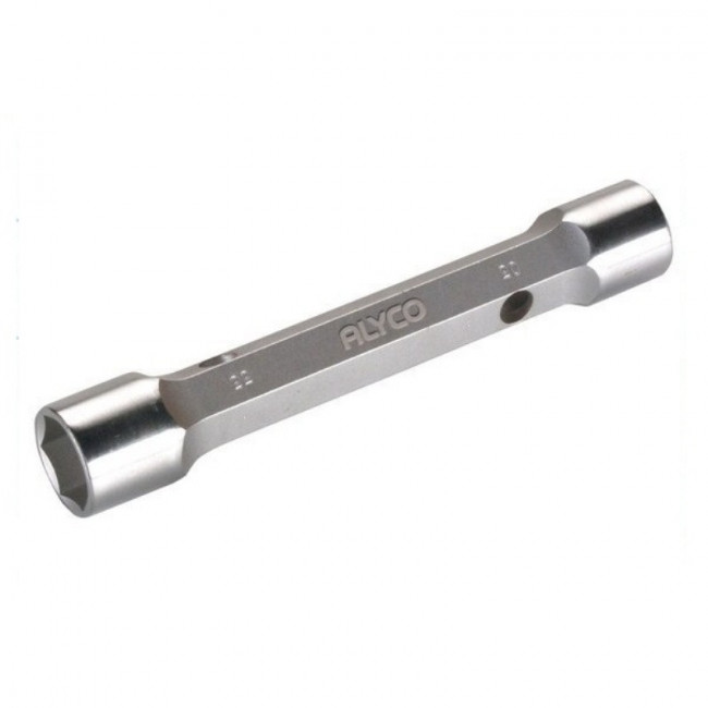 LLAVE DE TUBO 12-13. ACERO. DOBLE BOCA HEXAGONAL. ACODADO - ALYCO