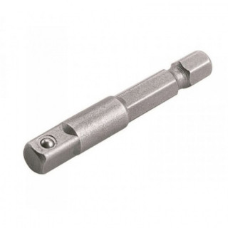 ADAPTADOR DE INSERCIÓN 1/4. ACERO. ZINCADO SATINADO. CUADRADILLO 1/4. LONGITUD 50MM