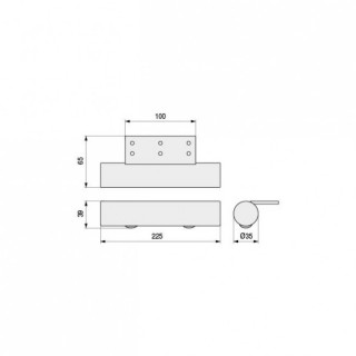 PATA METAL PASTRANA D35 L225 ORO 2