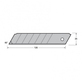 CUCHILLA P/CUTTER 25mm (10und) TAJIMA MOD.LCB-65.