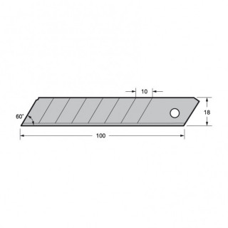 CUCHILLA P/CUTTER 18mm (10und) TAJIMA MOD.LCB-50.