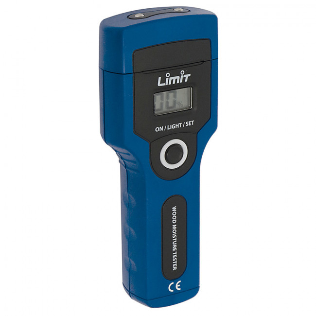 MEDIDOR DE HUMEDAD PARA MADERA 6101. DIGITAL. LCD. PLÁSTICO. SONDAS DE CONTACTO. PILA 9V
