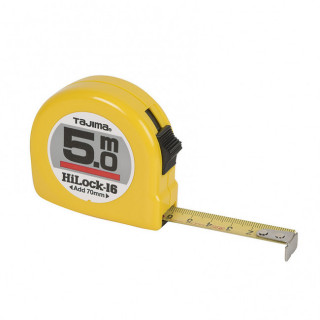 FLEXÓMETRO RETRÁCTIL HILOCK-16. LONGITUD 5M. CINTA DE ACERO. CARCASA ABS. HOMOLOGACIÓN - TAJIMA