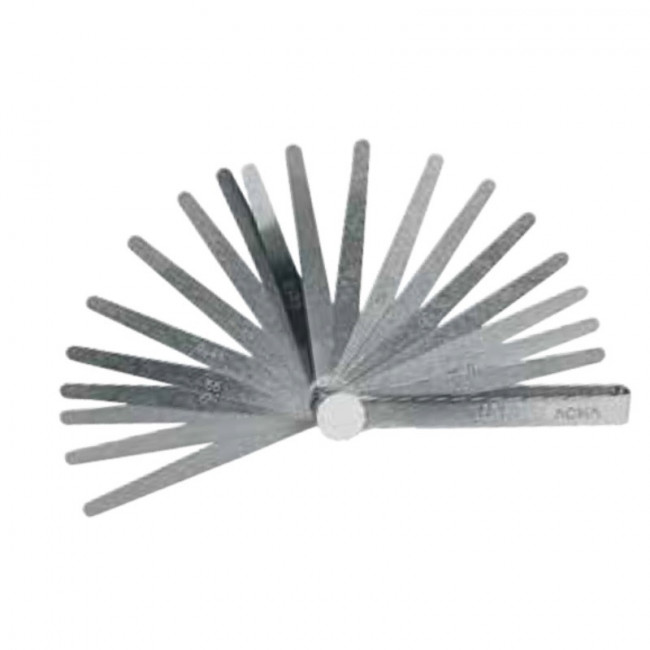 GALGA DE ESPESORES PLEGABLE. ACERO METÁLICO. ABANICO. 0,05 A 1 MM - ALYCO