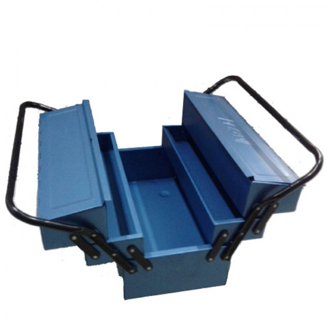 CAJA PORTAHERRAMIENTAS METÁLICA. 5 COMPARTIMENTOS. 50 X 21,5 X 24 CM - ARZ