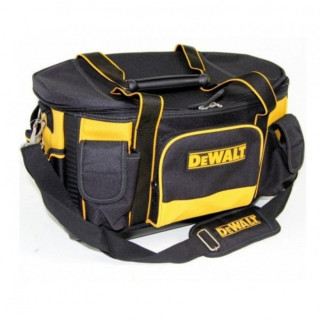 BOLSA PORTAHERRAMIENTAS SOFT 50X33X31. POLIÉSTER O NYLON. NEGRO Y AMARILLO. CREMALLERA SUPERIOR. CORREA DE HOMBRO. 50 X