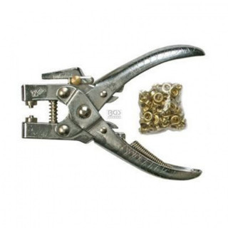 TENAZA PARA OJALES. ACERO Y ZAMAK. 4 MM - RAPID
