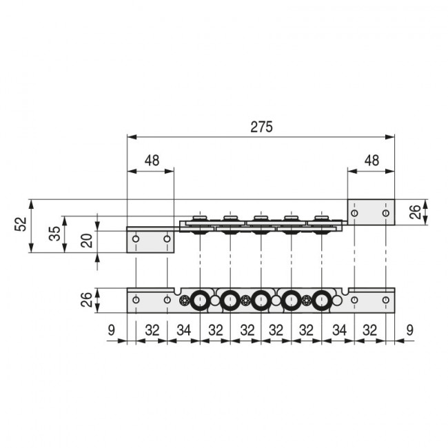 ARTICULACION CODO CORTA 275mm 5-NUDOS