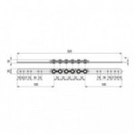 ARTICULACION PLANA LARGA 525mm 6-NUDOS