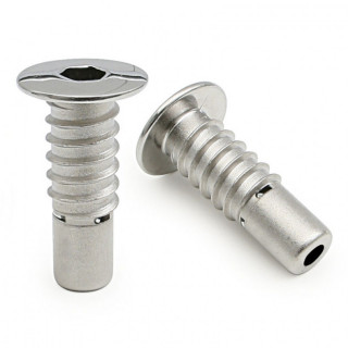 CASQUILLO DE ROSCA MADERA. ZAMAK. CROMO. MECANISMOS DE SOFÁ. DIÁMETRO 12MM - Q&Q