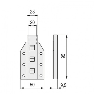 CAJETIN R20 A50 RESORTE COMPAS TAPICERÍA  PARA RESORTES DE ANCHO PALA DE 20mm. 2