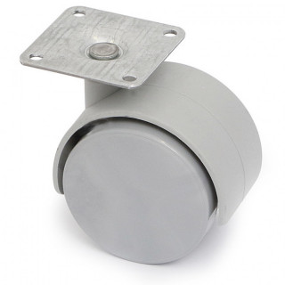 RUEDA GIRATORIA TELLY ARO DOBLE Ø50 PLÁSTICO GRIS 2