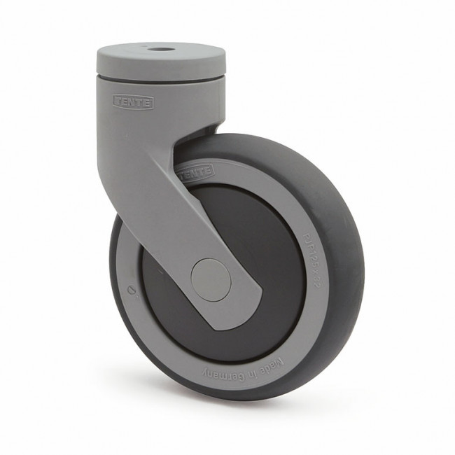 RUEDA GIRATORIA LEVINA TP. TALADRO PASANTE DIÁMETRO 13MM. SIN FRENO. COJINETES DE BOLAS. EN 12530 - TENTE
