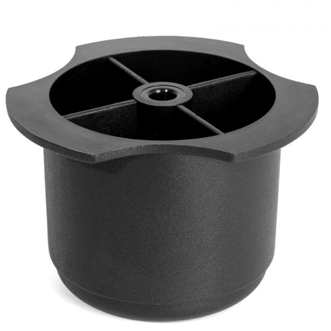 PATA DE PLÁSTICO NEGRO CON DIÁMETRO 56MM Y ALTURA 50MM. CON TORNILLO ROSCA MADERA - Q&Q