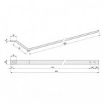 PATA METAL MASTER H-- V390/75 CROMO UN LADO 390mm/OTRO LADO 75mm.