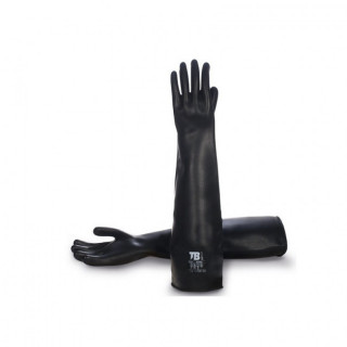 GUANTES DE PROTECCIÓN. LÁTEX NATURAL. INTERIOR CLORADO. NEGRO. CAT III. LONGITUD 60CM - TOMAS BODERO