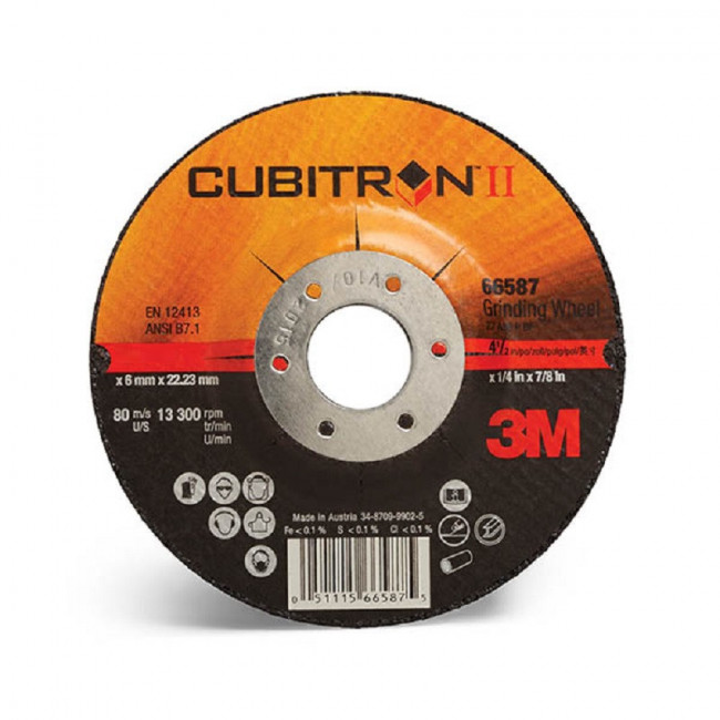 DISCO DE DESBASTE CUBITRON II 125 X 6 X 22,23 MM - 3M