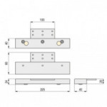 PATA METAL ALTARIA 40x20 L225 CROMO PATA METAL ALTARIA 40x20 L225 CROMO