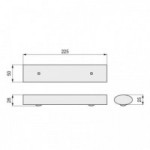 PATA METAL OVALADO ELIPSE 50x25 L225 ACERO INOXIDABLE PATA METAL OVALADO ELIPSE 50x25 L225 ACERO INOXIDABLE
