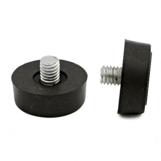 PIE NIVELADOR NIBA Ø21 M6x6 H14 NEGRO  Valido tambien para las bases del prov.1190.