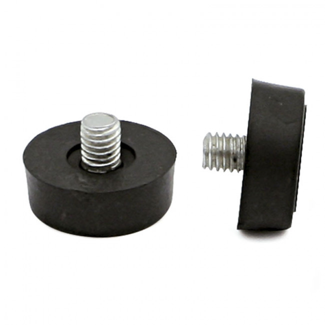 PIE NIVELADOR NIBA Ø21 M6x6 H14 NEGRO  Valido tambien para las bases del prov.1190.
