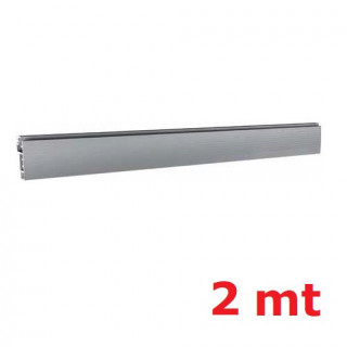 PERFIL DE ALUMINIO. ANODIZADO/LACADO. PLATA/GRIS. LONGITUD 2 M. ALTURA 40,2MM - ITALIANA FERRAMENTA