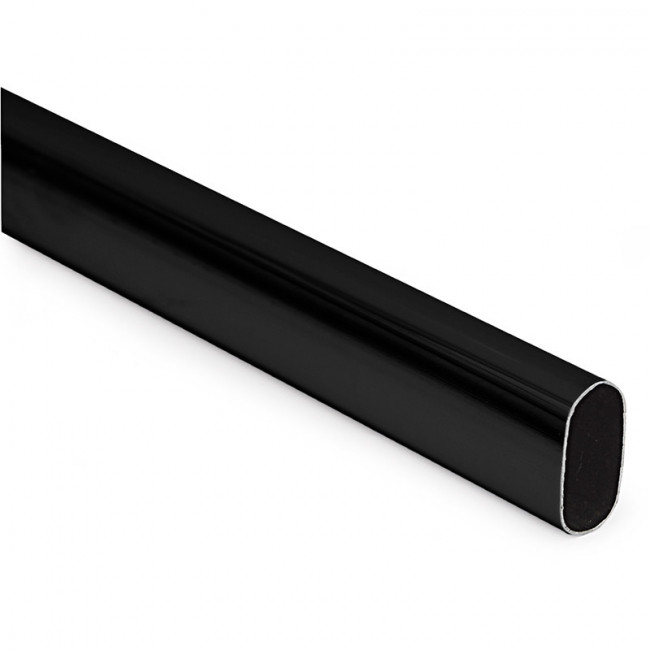 TUBO OVALADO PARA ARMARIO 30X15 MM NEGRO 3 M ACERO