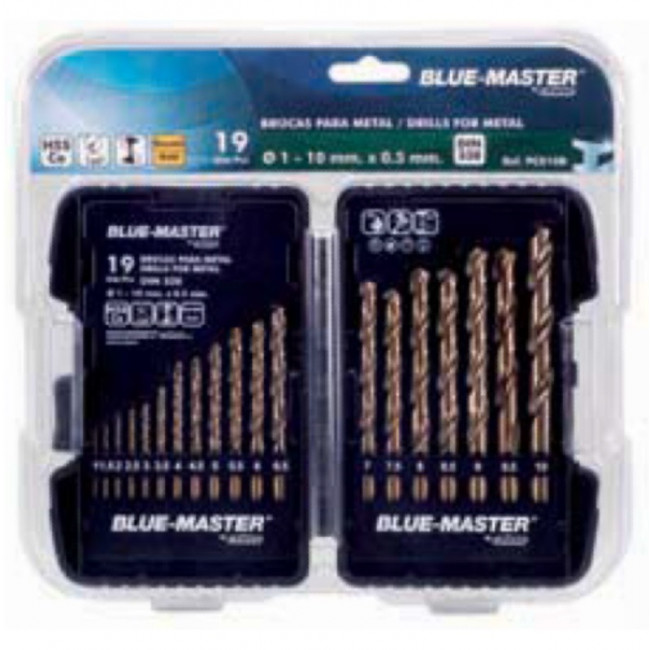 ESTUCHE PLASTIC.BROCAS HSS-Co 1-10X0,5mm